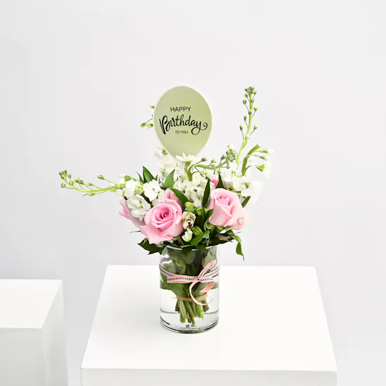 Pastel Perfection | Birthday Cylinder Vase