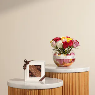 Ghazl Chocolatier I Love You Chocolate Box | Colorful Flowers