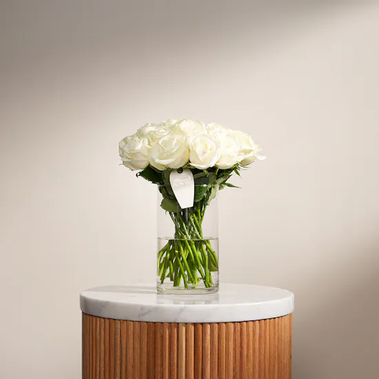 Ivory Bliss Rose Vase