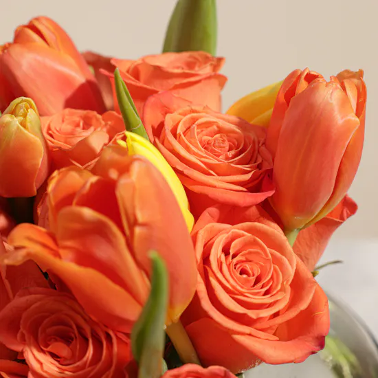 Shiny Flowers Vase