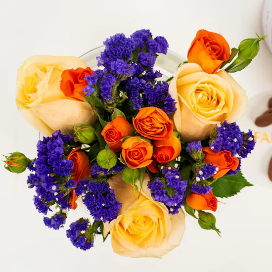 Fahda Dragee Smoky Pecan | Peach Roses