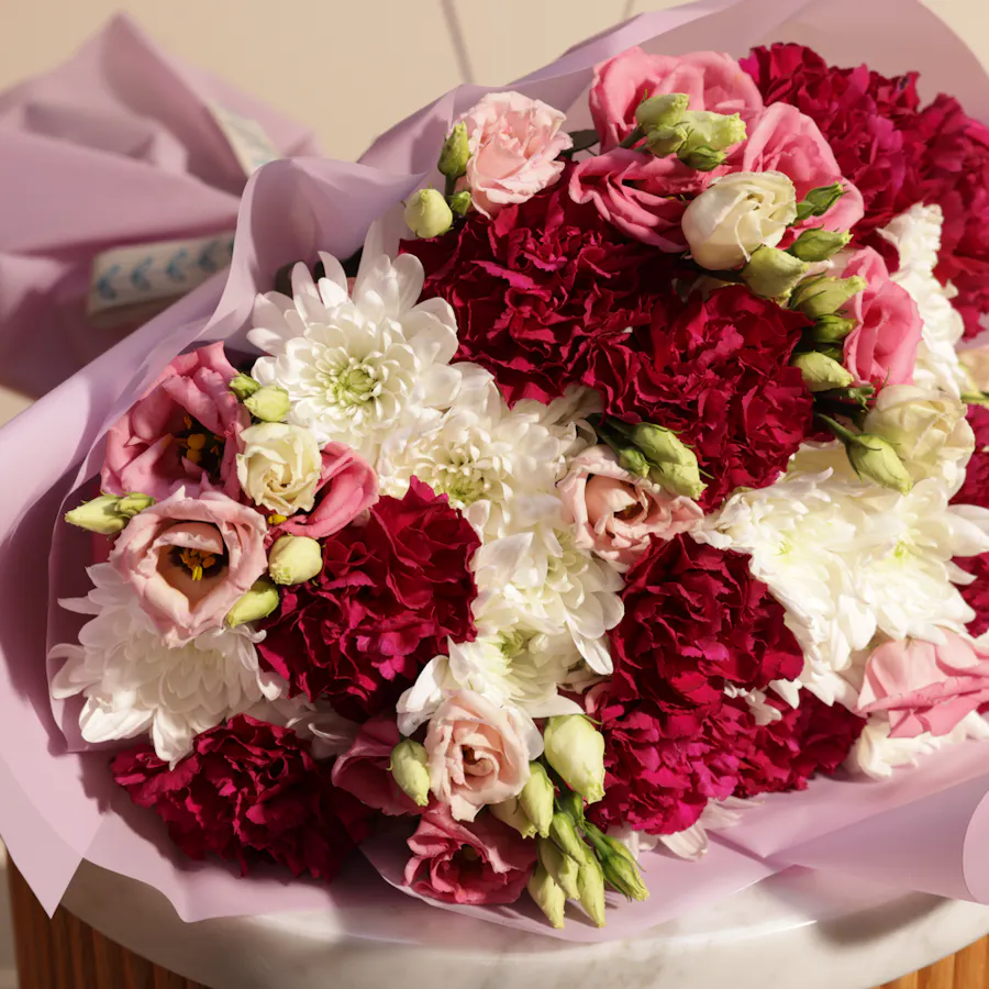 Welcome Baby Girl Flower Bouquet & Balloons 3