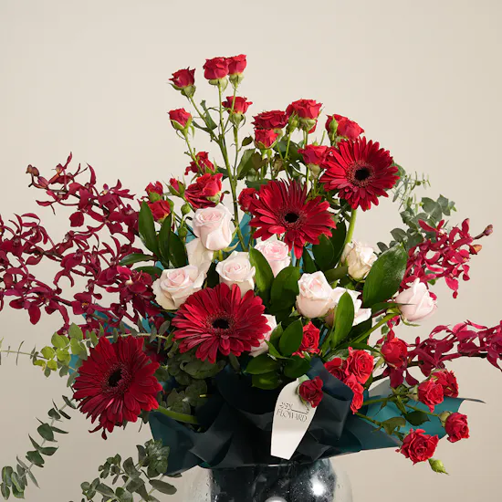 Blush and Flame Flowers Vase