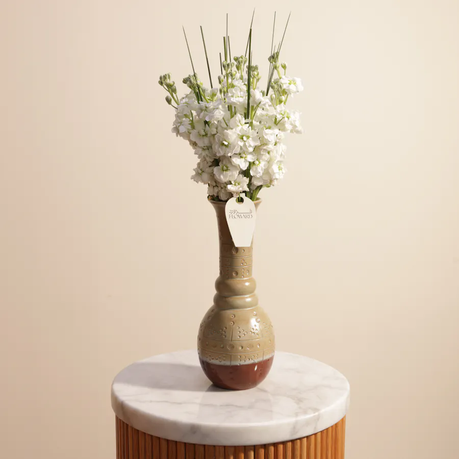 White Matthiolas | Keramos Studio Vase 2