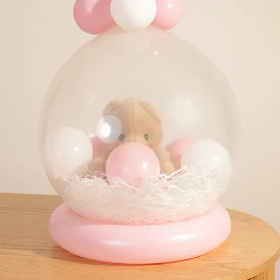 Balloonizer New Baby Girl Balloons with Teddy Bear