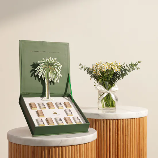 Abucci Founding Day Chocolate Box | Spring Chamomile Flower Vase