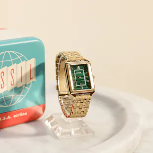 Fossil Raquel Three Hand Date Gold Watch
