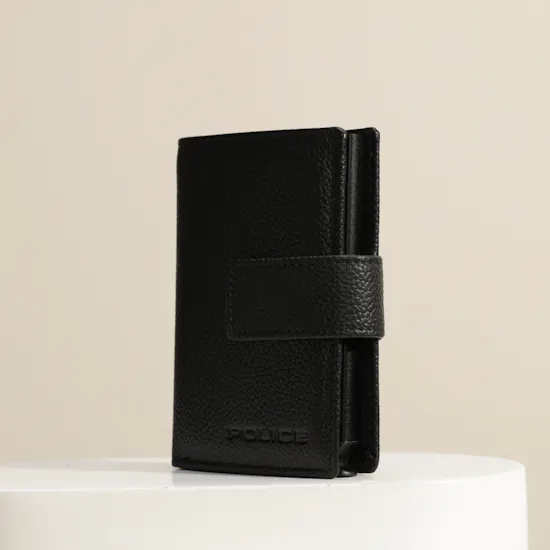 Police Black Automatic for Men Card Case