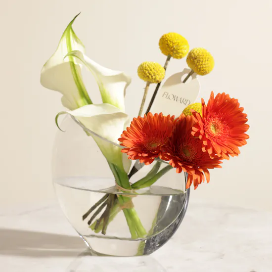 Sunlit Harmony Flowers Vase