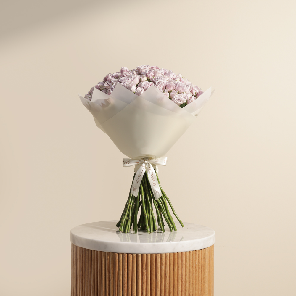 Violet Serenity Bouquet | 50 Baby Roses