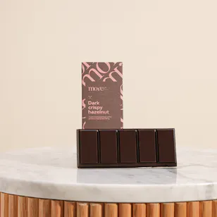More Small Bar Dark Crispy Hazelnut Chocolate | 75 g More Small Bar Dark Crispy Hazelnut Chocolate | 75 g