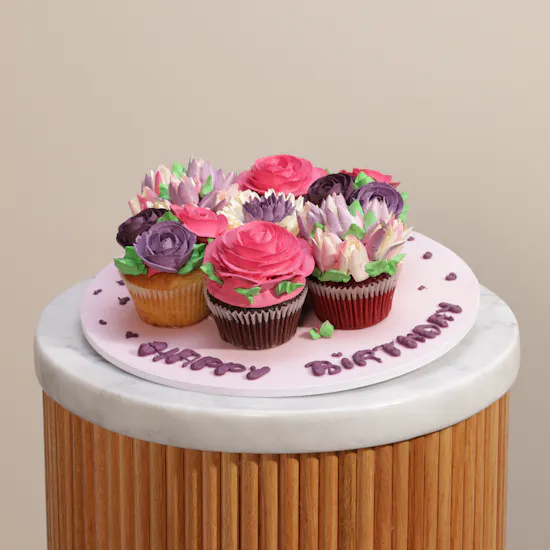 Floward Birthday Floral Cupcakes Bouquet