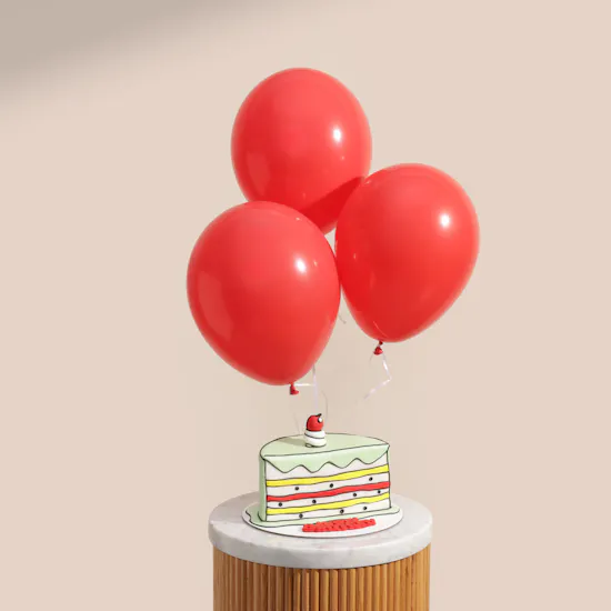 Floward Happy Birthday 2D Half Comic Cake | Red Balloons
