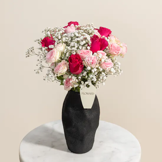 Sweet Entwining Rose Vase