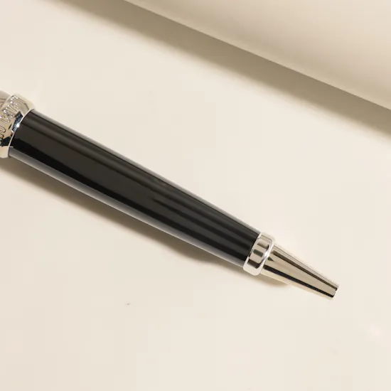 Roberto Cavalli Silver and Black Elegant Pen
