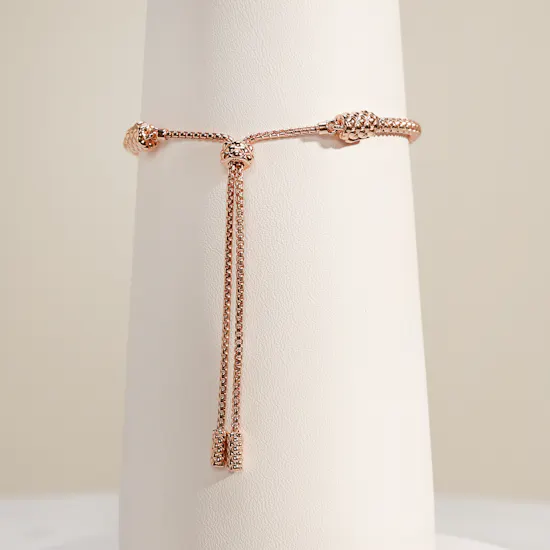 Pandora Cherry Blossom Studded Chain Slider Bracelet Set
