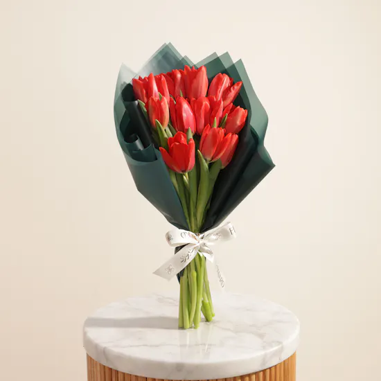 Promise Red Tulip Bouquet | 12 Flowers