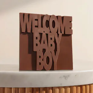 Soucolat Welcome Baby Boy Chocolate Bar | 140 g Soucolat Welcome Baby Boy Chocolate Bar | 140 g