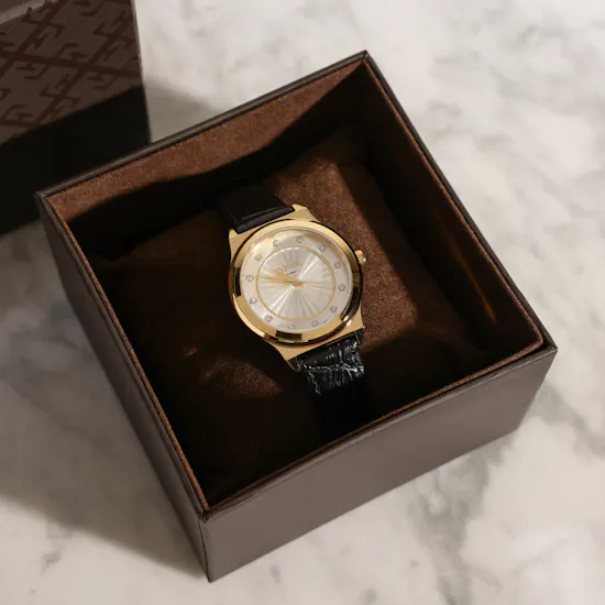 Ferré Milano Black Leather Women's Watch