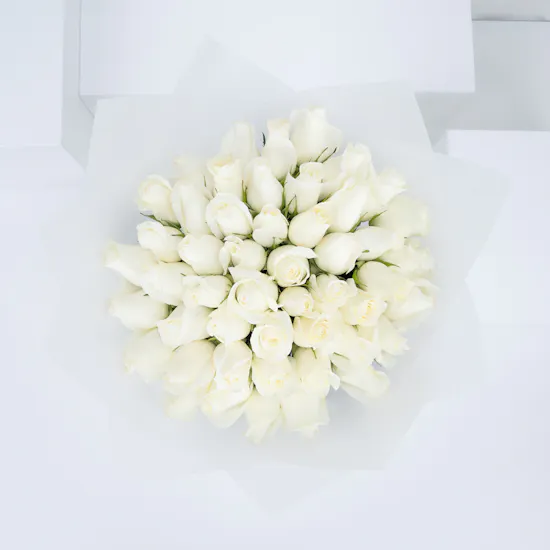 ILY White Roses Bouquet