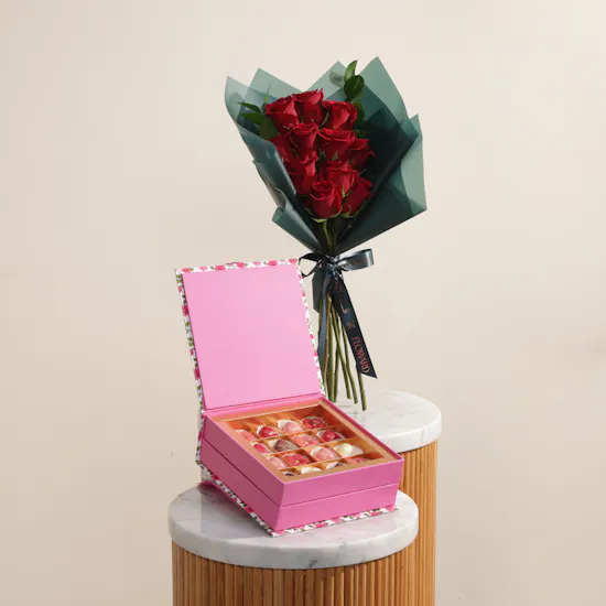 Forrey and Galland Pink Treasure Chocolate Box | Amour Flowers
