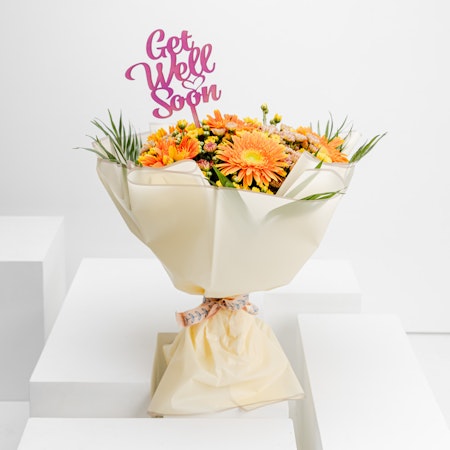 Orange Gerbera Bouquet | Get Well Soon