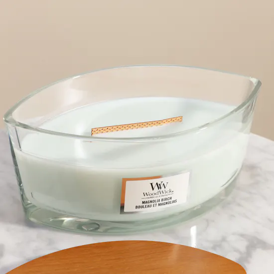 Woodwick Ellipse Magnolia Birch Candle