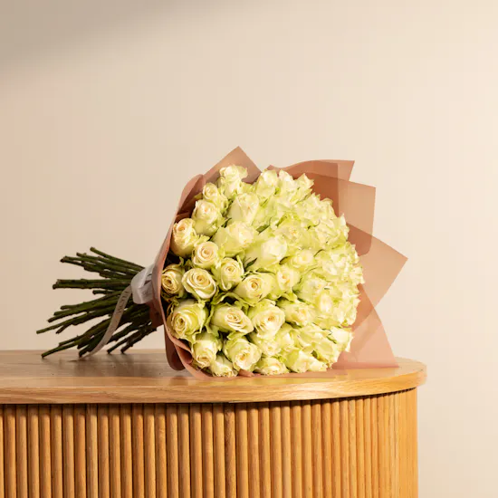 Pure White Rose Bouquet