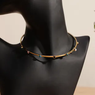 Tous Glory Choker Gold Plated with Gemstones