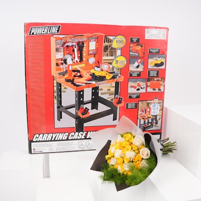 Toys R Us Power Line 100 Pieces Workbench | Sunny Blooms