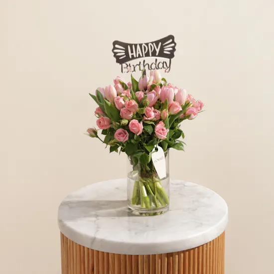 Radiance of the Birthday Flowers Vase