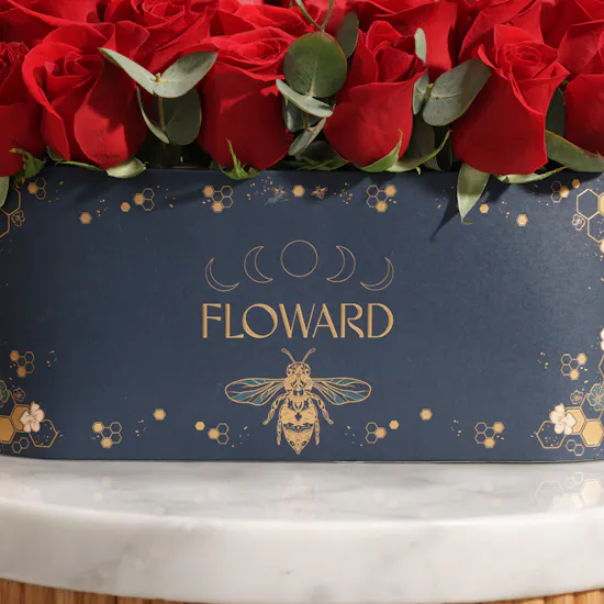 Scarlet Love Red Rose Garden Box