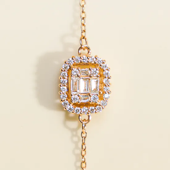 Siran by Iram Diamond Square Rose Gold Bracelet