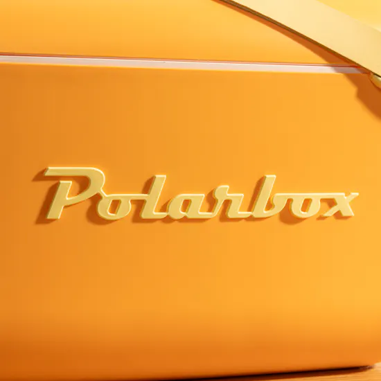 Polarbox Orange with Yellow Font and Handle 20L Ice Box