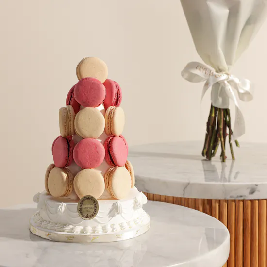 Ladurée Macaron Pyramid | Happy Birthday Flowers Bouquet