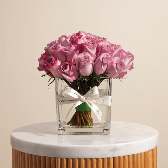 Magical Purple Roses Vase | 35 Flowers