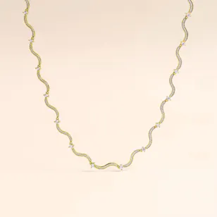 Crystal Haze Swirl Tennis Women's Necklace Crystal Haze Swirl Tennis Women's Necklace