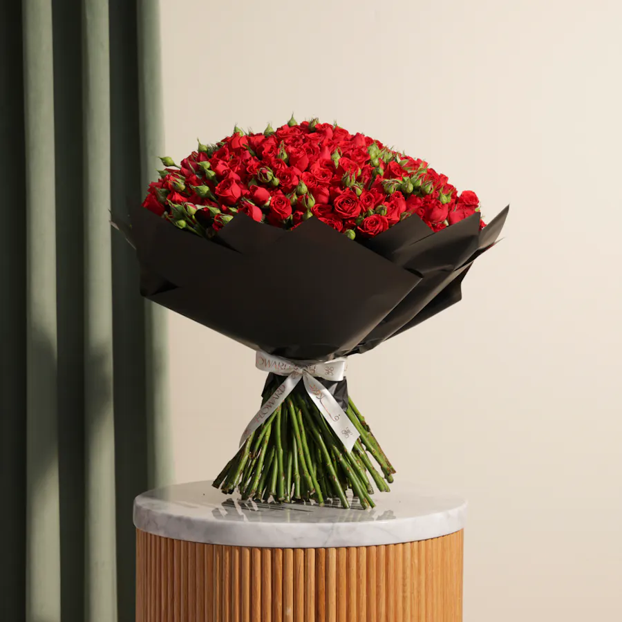 Charming Red Baby Roses Bouquet | 100 Flowers 1