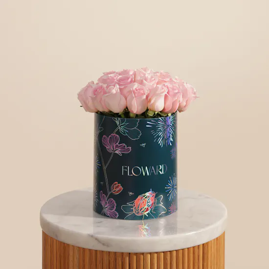 Blush Light Pink Rose Box | 25 Flowers
