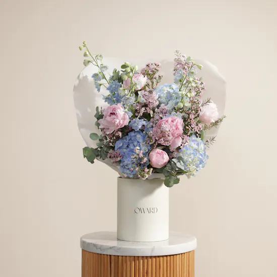 Pink and Blue Sonata Flower Box