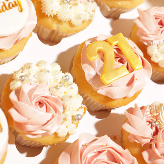 Cake Boutique 21 Happy Birthday Cupcakes | The Happiness Roses Bouquet