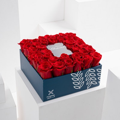 Box of Red Roses with Perfume 