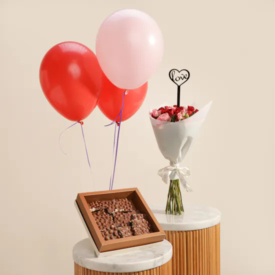 Ghazl Chocolatier Hazelnuts Chocolate Slabs Box | Heartfelt Flowers and Balloons