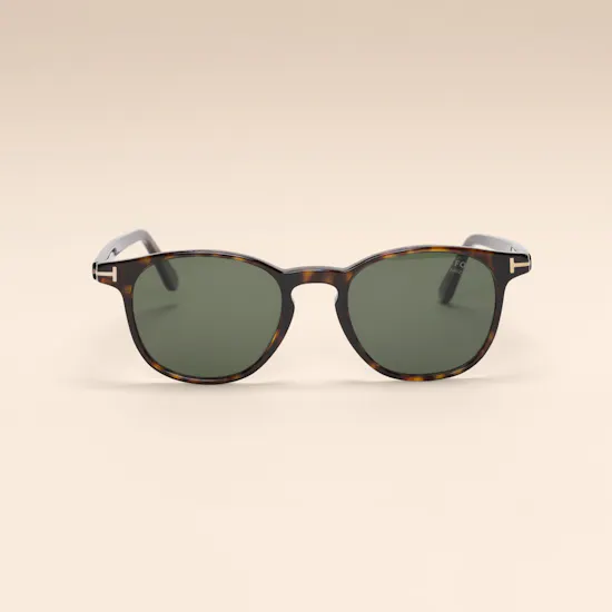 Tom Ford Holt Round Dark Havana Men's Sunglasses