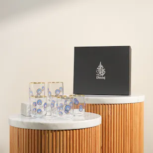  Dimlaj Charm Glass Tumbler Glass Cups Set