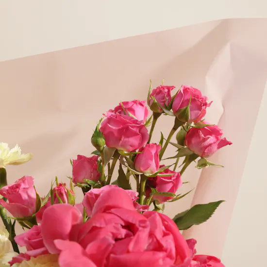 Crimson Peony Whisper Flower Bouquet