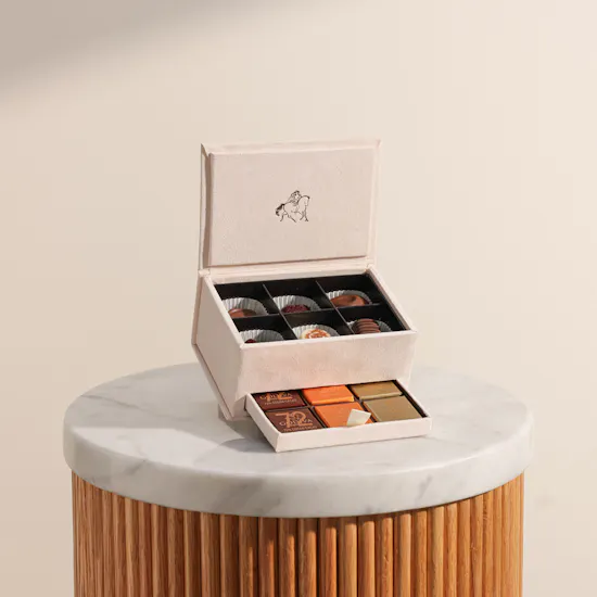 Godiva Off White Velvet Chocolate Box