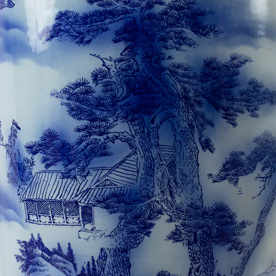 White And Blue Floor Vase | 160 cm