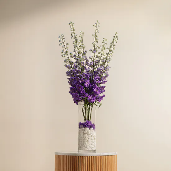 Purple Delphinium Vase