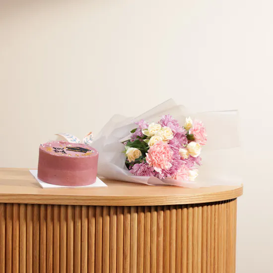 Cake Boutique's You Did It Mini Cake | Pink Flowers